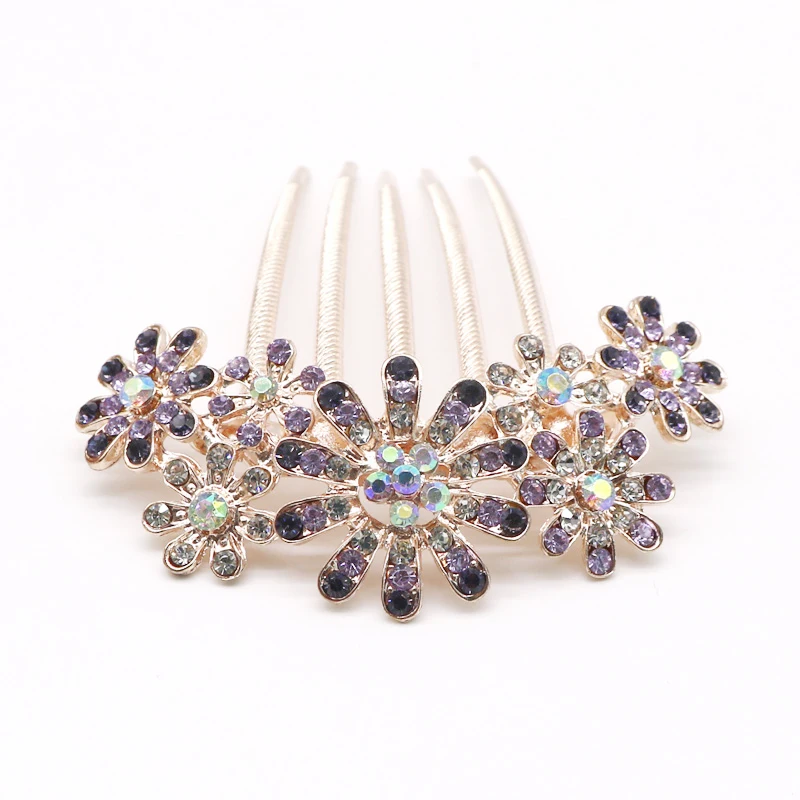 Fashion Rhinestone Floral Flower Hair Comb Hair Clip Hair Accessories Women Girls Hair Pins Headdress Hairpins Barrette
Fashion Rhinestone Floral Flower Hair Comb Hair Clip Hair Accessories Women Girls Hair Pins Headdress Hairpins Barrette