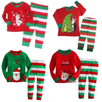 Hooyi Boys Christmas Pajamas 100% Cotton Children Red Santa T-Shirt Green Red White Striped Trouser Girls Sleepwear Tree Clothes
Hooyi Boys Christmas Pajamas 100% Cotton Children Red Santa T-Shirt Green Red White Striped Trouser Girls Sleepwear Tree Clothes