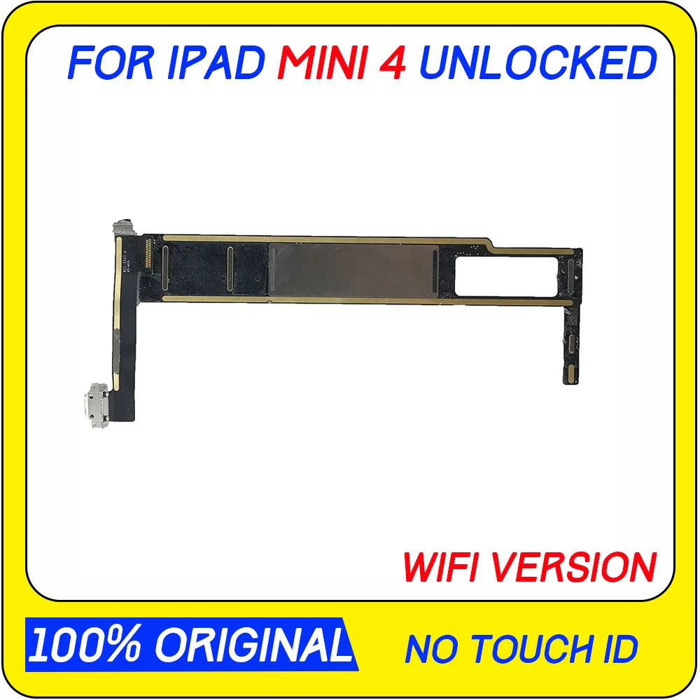 Free iCloud Original For iPad MINI 4 Motherboard Unlocked Mainboard Logic Board Without Touch ID With All Chips 16/32/64/128GB
Free iCloud Original For iPad MINI 4 Motherboard Unlocked Mainboard Logic Board Without Touch ID With All Chips 16/32/64/128GB