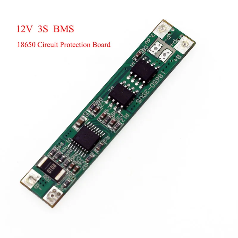 3S 12V 18650 lithium battery circuit protection board BMS 2MOS10A discharge current DIY 10.8V 11.1V 12.6V battery pack
3S 12V 18650 lithium battery circuit protection board BMS 2MOS10A discharge current DIY 10.8V 11.1V 12.6V battery pack