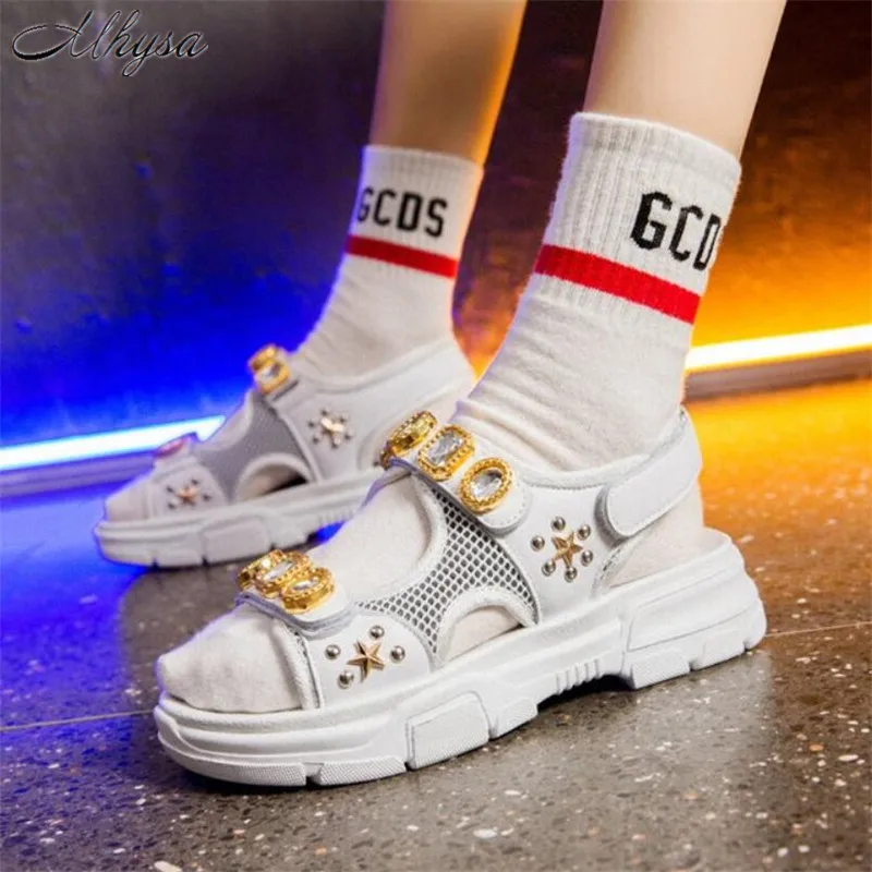 Mhysa 2019 New Crystal glitter platform sandals women comfortable light hook &loop summer shoes woman casual Flat sandals T694
Mhysa 2019 New Crystal glitter platform sandals women comfortable light hook &loop summer shoes woman casual Flat sandals T694