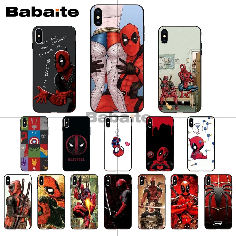 Marvel Deadpool Comic Spiderman Custom Photo Soft Phone Case for iPhone 8 7 6 6S Plus X XS MAX 5 5S SE XR Mobile Cover Babaite
Marvel Deadpool Comic Spiderman Custom Photo Soft Phone Case for iPhone 8 7 6 6S Plus X XS MAX 5 5S SE XR Mobile Cover Babaite