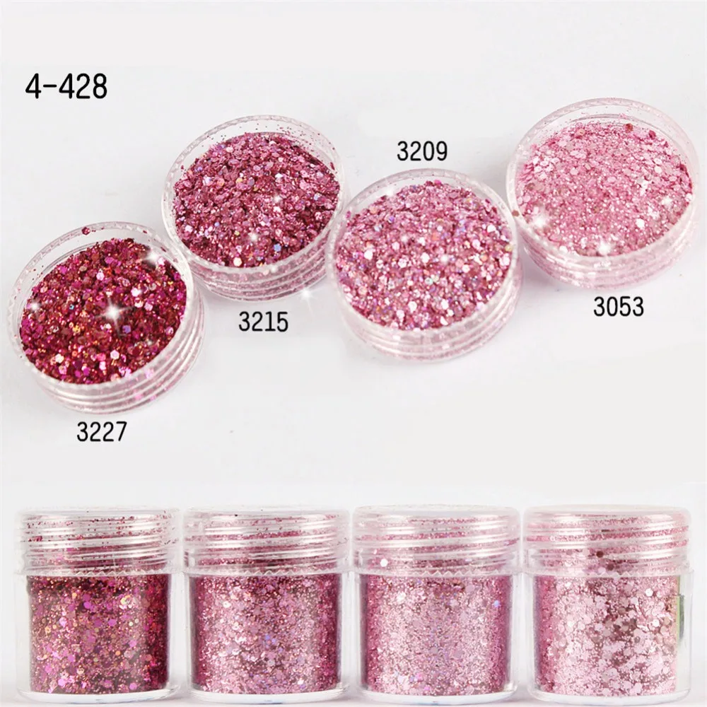 

10ml/Box 1 Box Rose Gold nail Glitter Powder Sequins Mixed Nail Sparkles Laser Holo Glitter Dust Nail Art Decorations Nails Acce