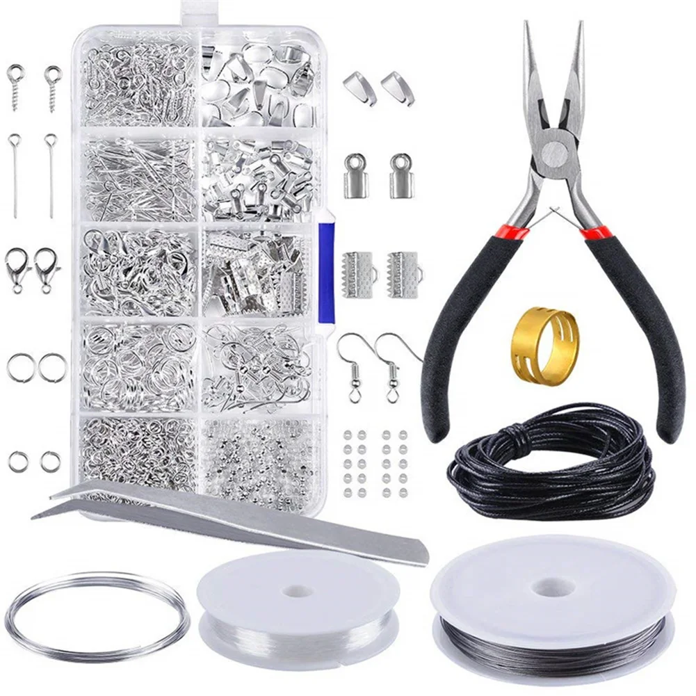

10 Grids Metal Jewelry Making Kit DIY Necklace Materials Repair Tool With Accessories Findings And Beading Wires Adults Supplies