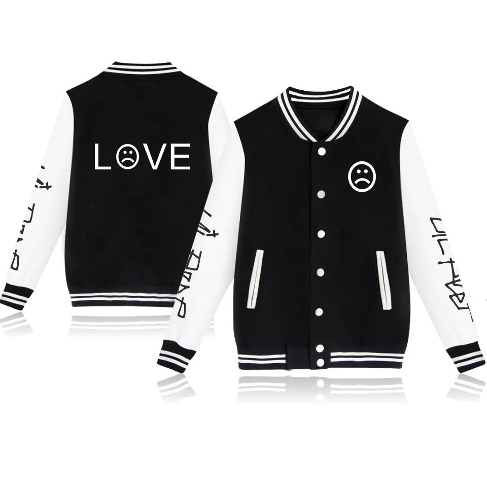 Waidx Lil Peep LOVE Baseball Jackets Men Button Streetwear Hot Students Fans Sweatshirt Pocket Hip Hop Outerwear Drop Shipping
Waidx Lil Peep LOVE Baseball Jackets Men Button Streetwear Hot Students Fans Sweatshirt Pocket Hip Hop Outerwear Drop Shipping