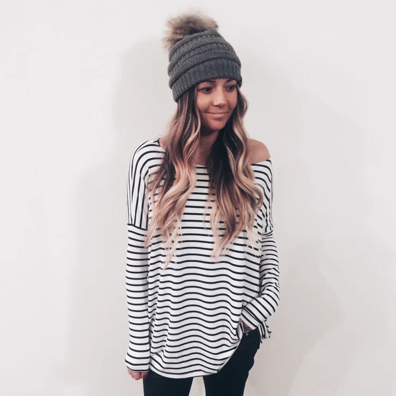 New tshirt women 2019 striped skew collar European and American spring and autumn long-sleeve womens t shirt vestidos ONY100167
New tshirt women 2019 striped skew collar European and American spring and autumn long-sleeve womens t shirt vestidos ONY100167