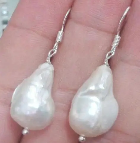 12x18mm Genuine White Natural Pearl BAROQUE KESHI 925 Sterling Silver Earrings silver earrings for women Free shipping
12x18mm Genuine White Natural Pearl BAROQUE KESHI 925 Sterling Silver Earrings silver earrings for women Free shipping