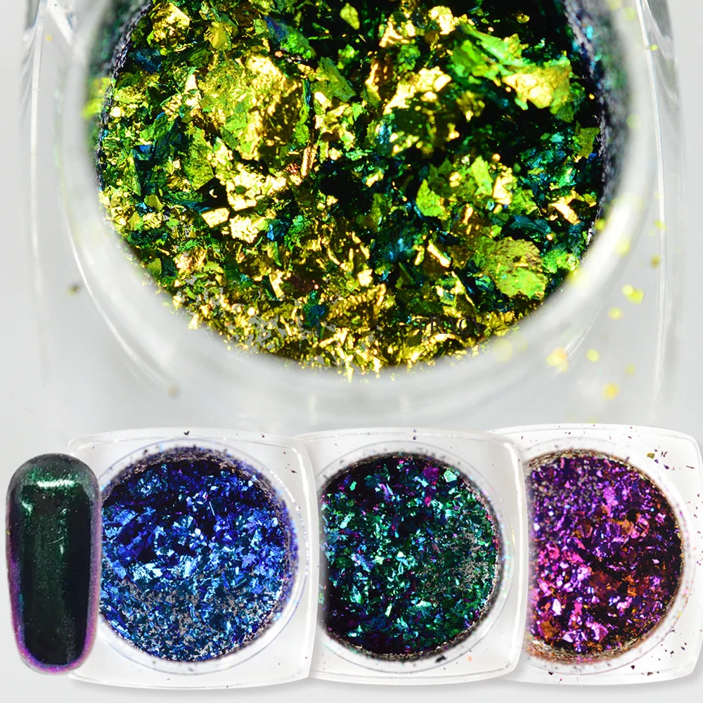 1 box Chameleon 27 Colors 3D Flakes Sequins Nail Glitter Powder Dust Mirror Chrome Pigment Nail Art Sheets Decorations TRBS01-27
1 box Chameleon 27 Colors 3D Flakes Sequins Nail Glitter Powder Dust Mirror Chrome Pigment Nail Art Sheets Decorations TRBS01-27