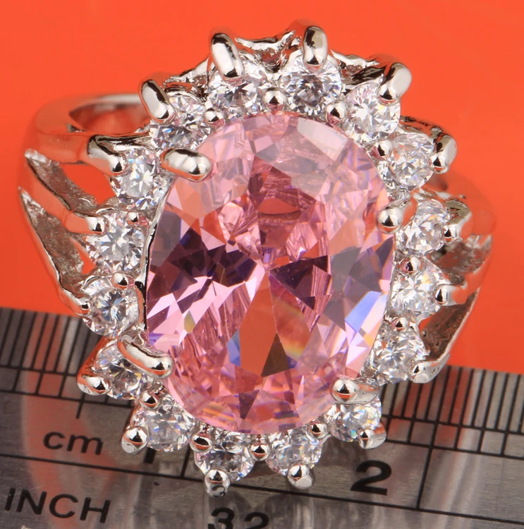 Pink Zircon White 925 Sterling Silver Jewelry Set Earring Pendant Ring Size 6 7 8 9 10 S8028
Pink Zircon White 925 Sterling Silver Jewelry Set Earring Pendant Ring Size 6 7 8 9 10 S8028