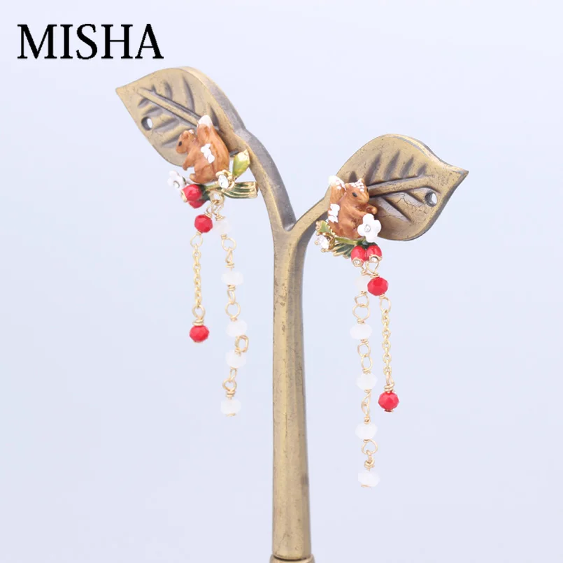 MISHA 2019 Fashion Fine Jewelry Long Tassel Clip/hook Earrings 925 Sterling Silver Squirrel Pendant Women Party Jewelry Gift 563
MISHA 2019 Fashion Fine Jewelry Long Tassel Clip/hook Earrings 925 Sterling Silver Squirrel Pendant Women Party Jewelry Gift 563