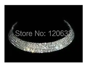 lady's gift BRIDAL 4 ROW CRYSTAL DIAMANTE /DIAMONTE CHOKER NECKLACE Solid hook wholesale shipping FreeLuxury Girls Wedding
lady's gift BRIDAL 4 ROW CRYSTAL DIAMANTE /DIAMONTE CHOKER NECKLACE Solid hook wholesale shipping FreeLuxury Girls Wedding
