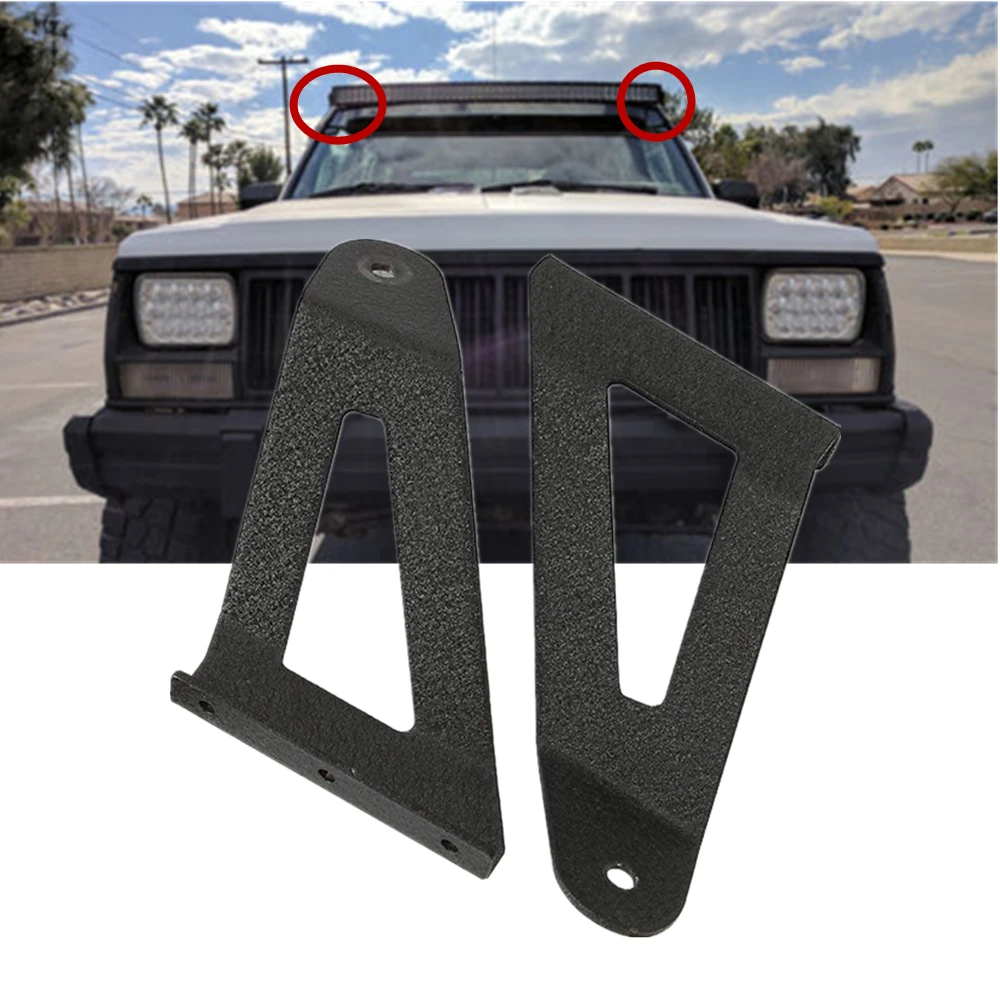 Pair LED Light Bar Mounting Brackets 52 50 Inch Curved for Jeep Cherokee XJ 1984-2001
Pair LED Light Bar Mounting Brackets 52 50 Inch Curved for Jeep Cherokee XJ 1984-2001