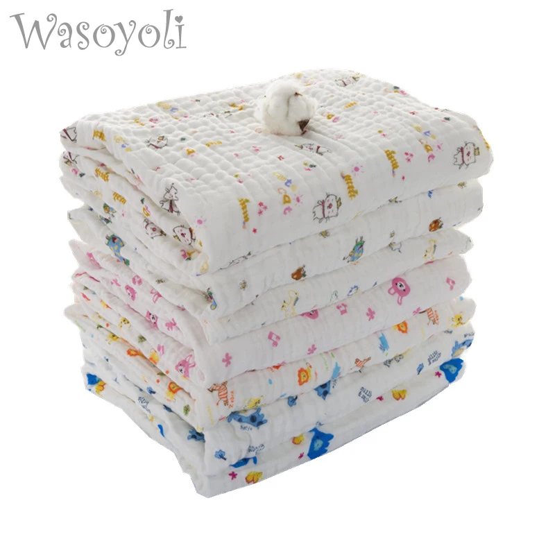 Wasoyoli Baby Swaddles 90*90cm 100% Seersucker Muslin Cotton 6 Layers Newborn Baby Quilt Blankets Soft Bath Hold Wraps
Wasoyoli Baby Swaddles 90*90cm 100% Seersucker Muslin Cotton 6 Layers Newborn Baby Quilt Blankets Soft Bath Hold Wraps