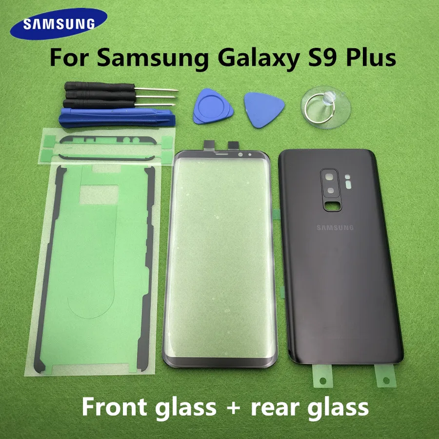 For Samsung Galaxy S9 Plus G965 G965F Original Front Screen Glass Lens S9+ Rear Battery Cover Door Back Housing + Sticker Tools
For Samsung Galaxy S9 Plus G965 G965F Original Front Screen Glass Lens S9+ Rear Battery Cover Door Back Housing + Sticker Tools