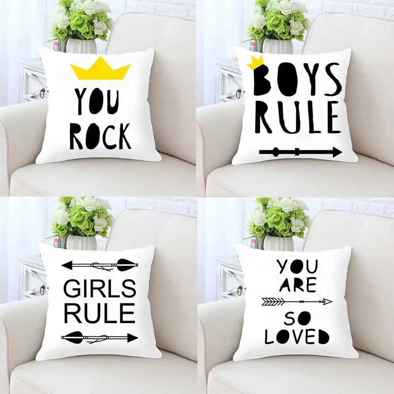 Modern Home Decor Black And White Cushion Rules Quote Nordic Pillow For Kids Bedroom Living Room Decoration Car Backrest Pad
Modern Home Decor Black And White Cushion Rules Quote Nordic Pillow For Kids Bedroom Living Room Decoration Car Backrest Pad