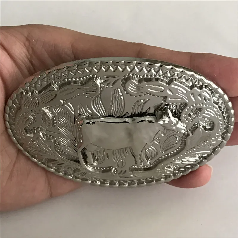 Retail New Oval Lace Silver Bull Cowboys Belt Buckle With Metal Belt Head Woman Man Jeans Jewelry accessories Fit 4cm Wide Belt
Retail New Oval Lace Silver Bull Cowboys Belt Buckle With Metal Belt Head Woman Man Jeans Jewelry accessories Fit 4cm Wide Belt