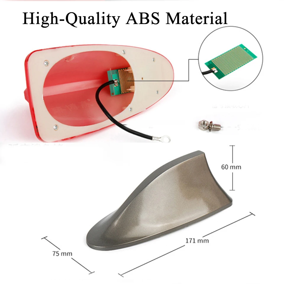 Kebidumei Car Auto Roof FM Shark Fin Antenna Special Car Radio FM Signal Aerials Antenna for BMW VW Ford Polo Car Styling