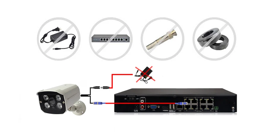 960P 1.3MP 8ch poe security system 8ch NVR kit 8ch Surveillance camera system IP Camera system K8N76W54ISX 8-1