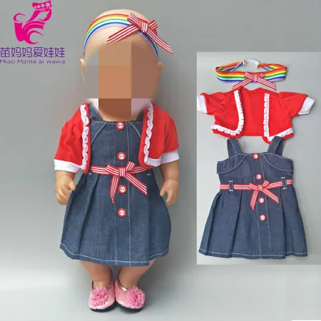 18 inch doll vest headband jeans dress Fits 43cm baby Doll Jacket vest dress children gifts
18 inch doll vest headband jeans dress Fits 43cm baby Doll Jacket vest dress children gifts