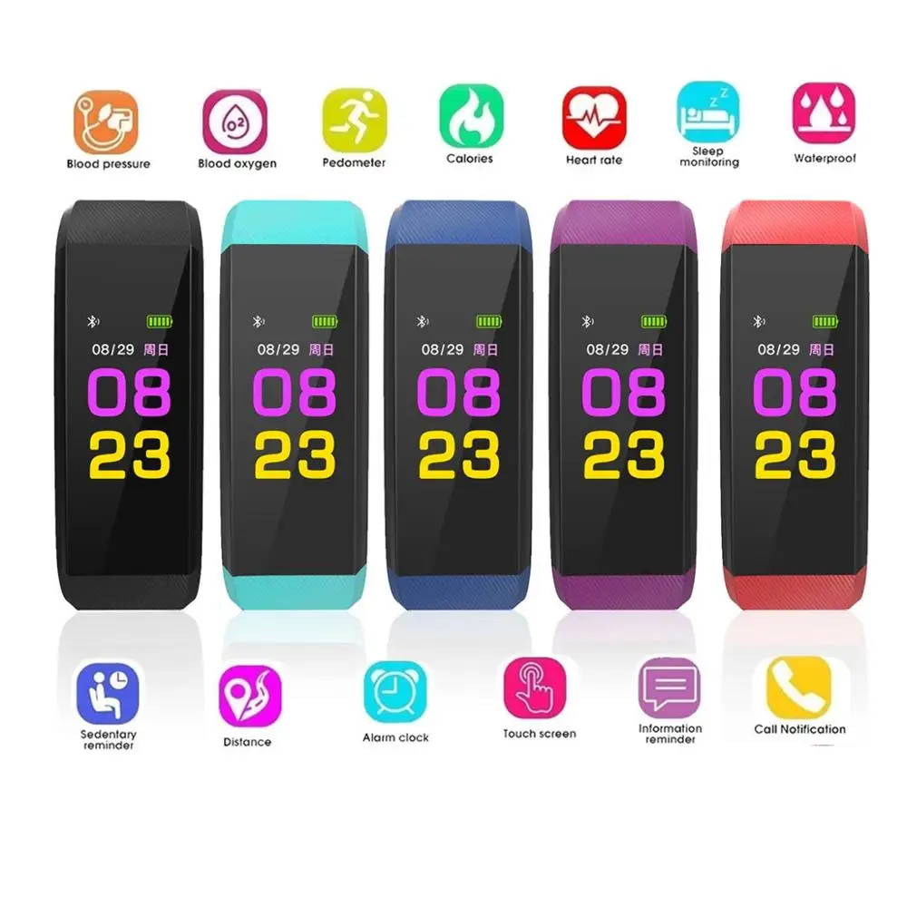 Color Touch Screen Smart Wear Bluetooth Fashion Sports Watch Fitness Tracker Wristband Multi-Color Optional
Color Touch Screen Smart Wear Bluetooth Fashion Sports Watch Fitness Tracker Wristband Multi-Color Optional