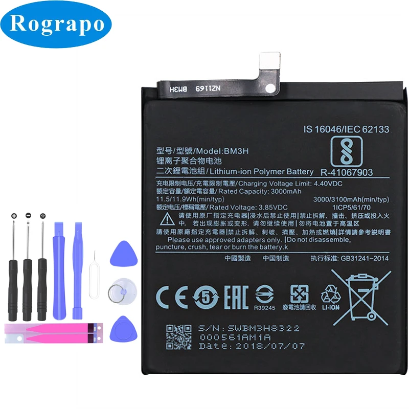 New 3.85V 3100mAh Replacement Battery For Xiaomi BM3H Mobile Phone Original Batteries
New 3.85V 3100mAh Replacement Battery For Xiaomi BM3H Mobile Phone Original Batteries