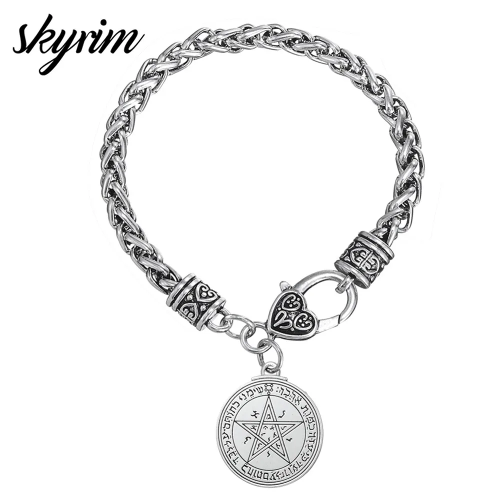 Skyrim Chain Bracelet Talisman for Love Tetragrammaton Seal of Solomon Bracelet Wicca Vintage Bracelet for Men/Women
Skyrim Chain Bracelet Talisman for Love Tetragrammaton Seal of Solomon Bracelet Wicca Vintage Bracelet for Men/Women