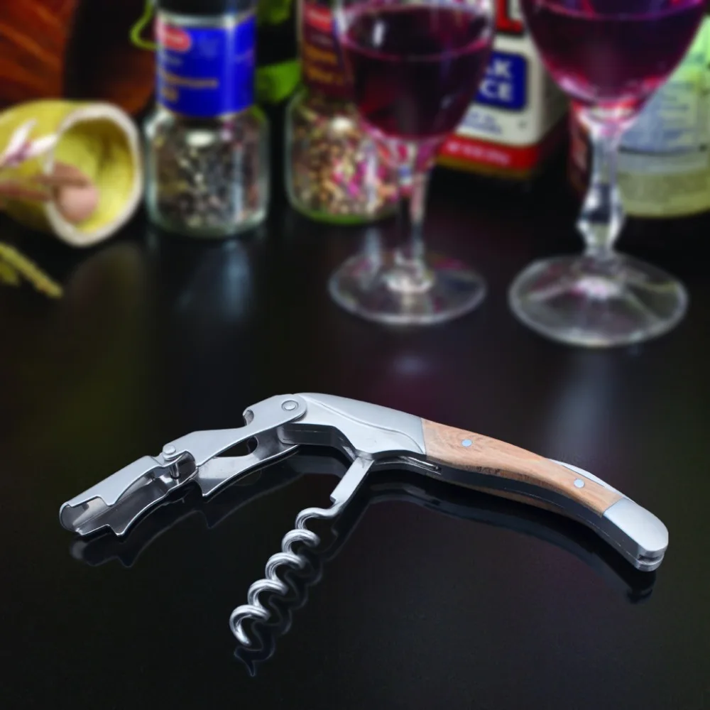 Professional Stainless Steel All-in-one Corkscrew Bottle Wine Opener and Foil Cutter For Sommeliers Waiters and Bartenders2