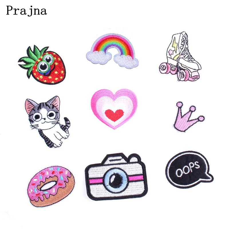 Prajna Cat Camera Crown Fruit Rainbow Patch Kids Cartoon Iron On Patches Cheap Embroidered Cute Patches For Clothing Applique
Prajna Cat Camera Crown Fruit Rainbow Patch Kids Cartoon Iron On Patches Cheap Embroidered Cute Patches For Clothing Applique