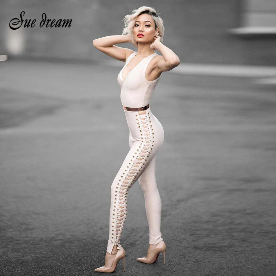 2019 Autumn Hot Sale Chic Side Hollow Out Cross Criss Sexy Deep Vneck Women Bandage Christmas Jumpsuit
2019 Autumn Hot Sale Chic Side Hollow Out Cross Criss Sexy Deep Vneck Women Bandage Christmas Jumpsuit