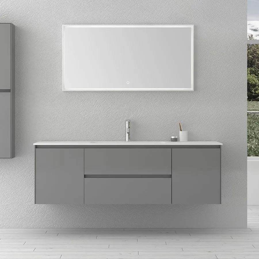

1400mm Bathroom Furniture Free Standing Vanity Stone Solid Surface Blum Drawer Cloakroom Wall Mounted Cabinet Storage 2245