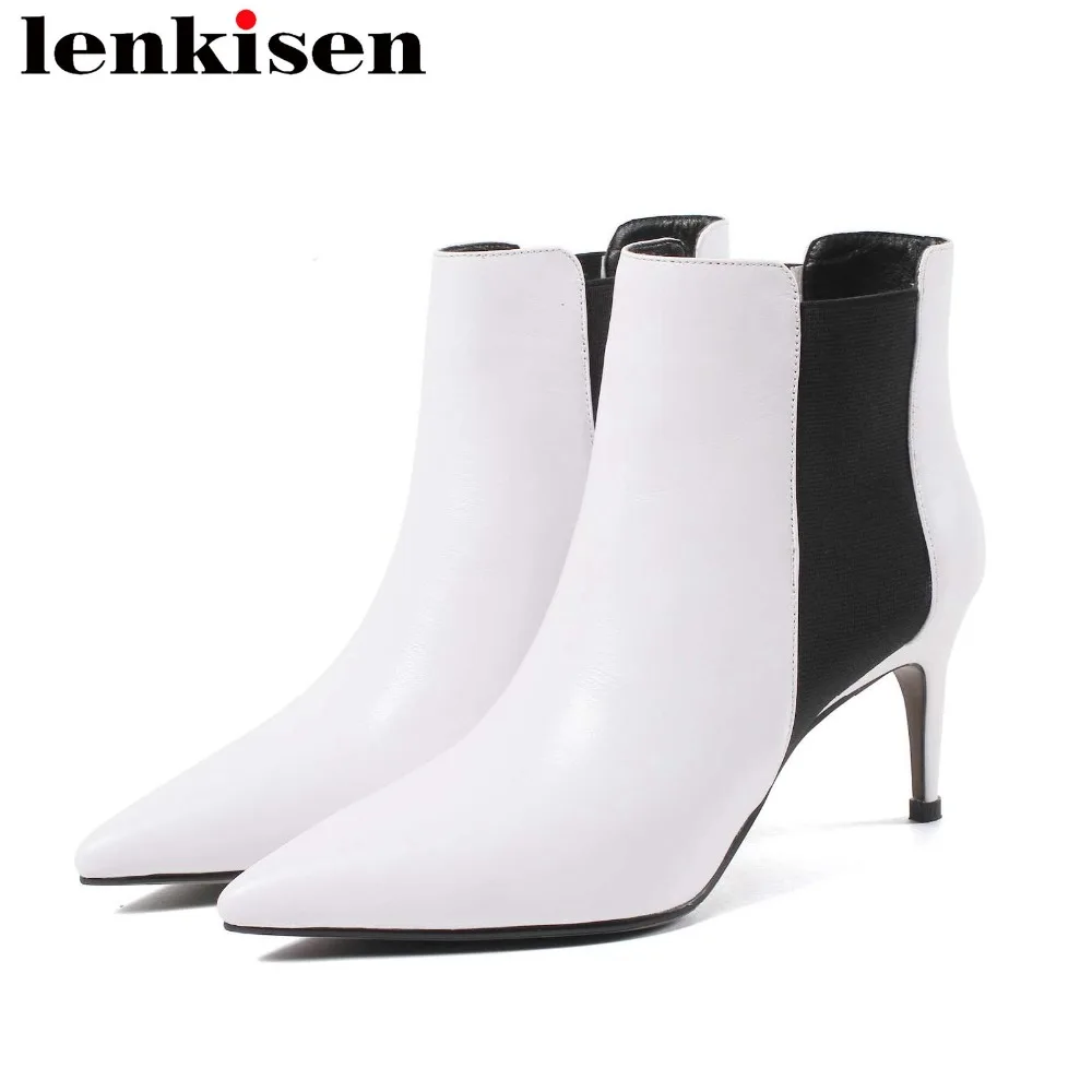 Lenkisen popular chelsea boots cow leather pointed toe high heels slip on large size solid 2018 recommed women ankle boots L76
Lenkisen popular chelsea boots cow leather pointed toe high heels slip on large size solid 2018 recommed women ankle boots L76