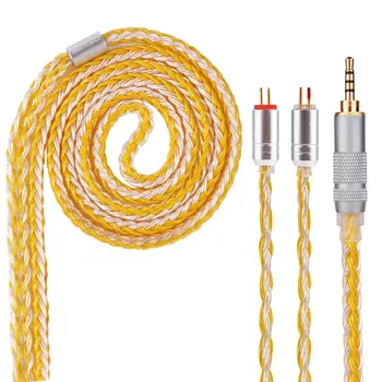 HOT! HiFiHear 16 Core Silver Plated Cable 2.5/3.5/4.4mm Balanced Cable With With MMCX/2pin For C10 C16 AS10 ZS10 ZST V90
HOT! HiFiHear 16 Core Silver Plated Cable 2.5/3.5/4.4mm Balanced Cable With With MMCX/2pin For C10 C16 AS10 ZS10 ZST V90