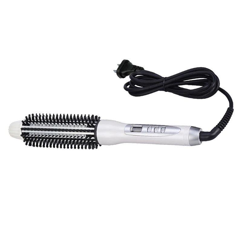 

Professional Ceramic Anion Hair Curler Straightener Hot Heat Comb Electric LCD Hair Brush Curling Comb Round Large Roller Waver