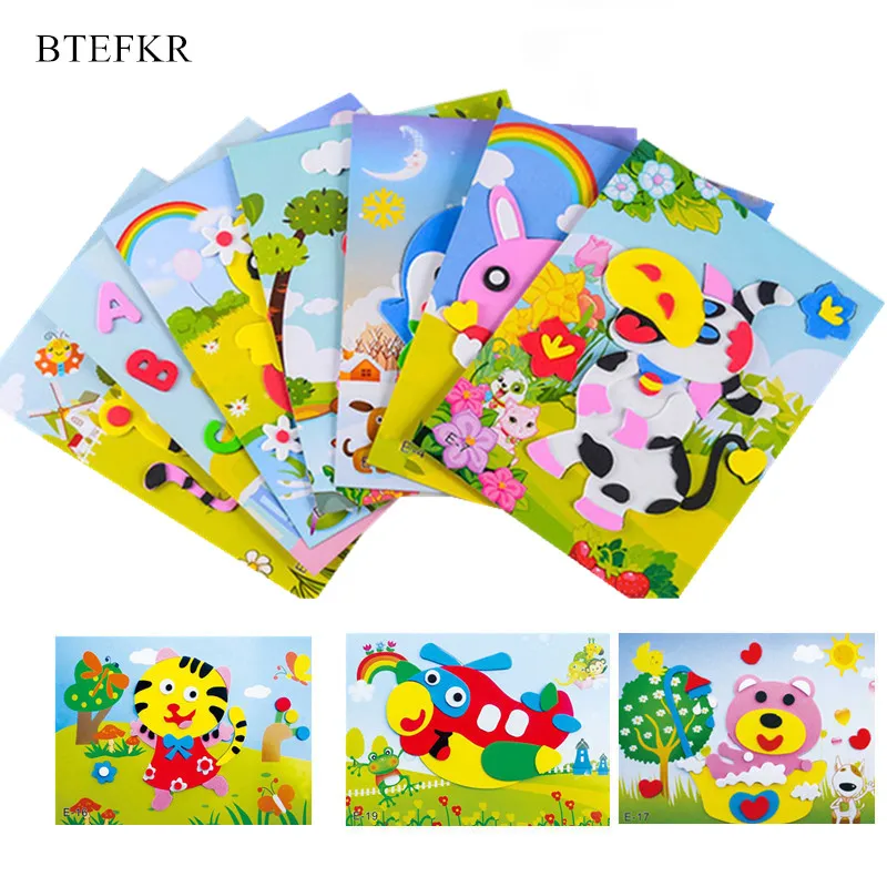DIY Cartoon Animal 3D Puzzle EVA Foam Sticker Toys for Children Kids Early Learning Educational Toys Gift Juguetes
DIY Cartoon Animal 3D Puzzle EVA Foam Sticker Toys for Children Kids Early Learning Educational Toys Gift Juguetes