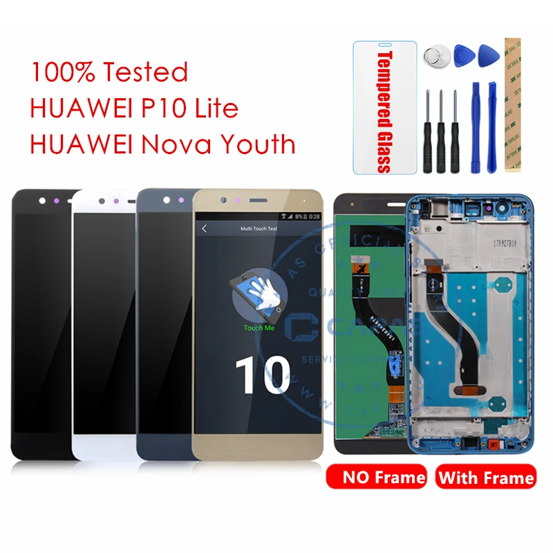 100% Original Huawei P10 Lite LCD Display + Frame 10 Touch Screen Nova Youth LCD Digitizer Touchscreen Replacement Repair Parts
100% Original Huawei P10 Lite LCD Display + Frame 10 Touch Screen Nova Youth LCD Digitizer Touchscreen Replacement Repair Parts