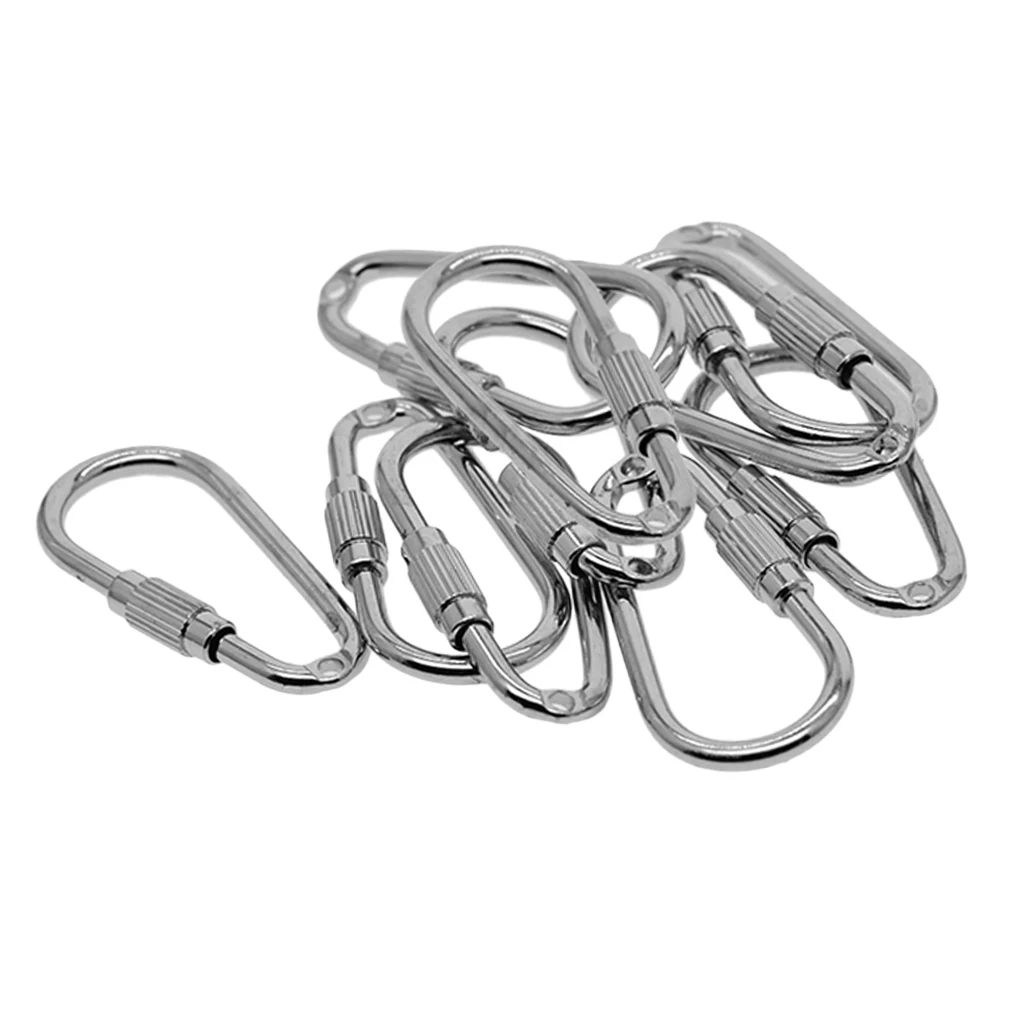 10 Pieces Alloy Screw Locking Carabiner Clasp Key Chain Key Ring Clasps Jewelry Findings 34x16mm
10 Pieces Alloy Screw Locking Carabiner Clasp Key Chain Key Ring Clasps Jewelry Findings 34x16mm