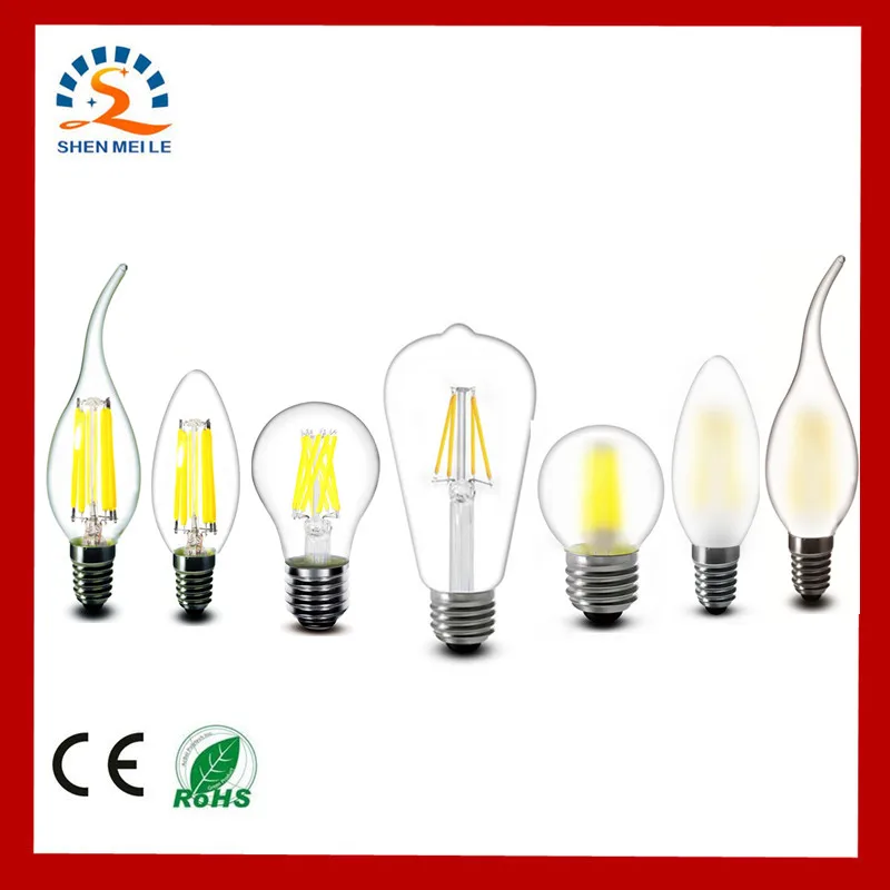 

2w 4w 6w 8w A60 ST64 G45 C35 B10 T45 E27 E14 Clear Led Filament Bulb Frosted LED Lamp Lights Warm 220v AC Dimmable Retro light