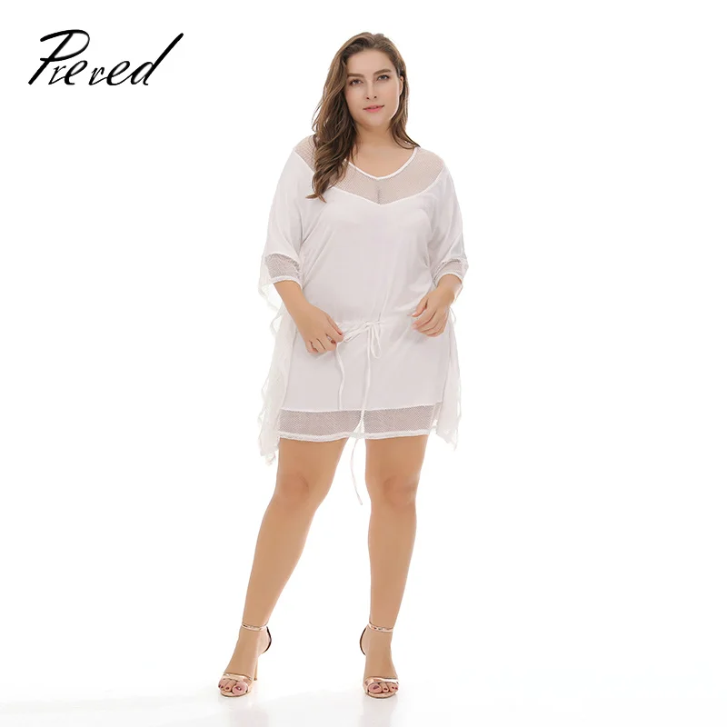 Prered 2019 Summer Sexy Playsuits Short sleeved V-neck Mesh Casual Solid Plus Size White Free Shipping
Prered 2019 Summer Sexy Playsuits Short sleeved V-neck Mesh Casual Solid Plus Size White Free Shipping