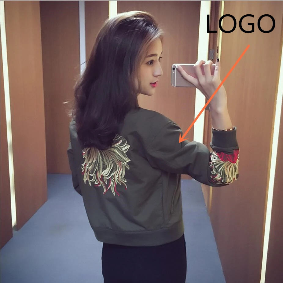 2019 new loose short bf shirt embroidered baseball uniform jacket spring and autumn Women's Clothing Basic Jackets
2019 new loose short bf shirt embroidered baseball uniform jacket spring and autumn Women's Clothing Basic Jackets