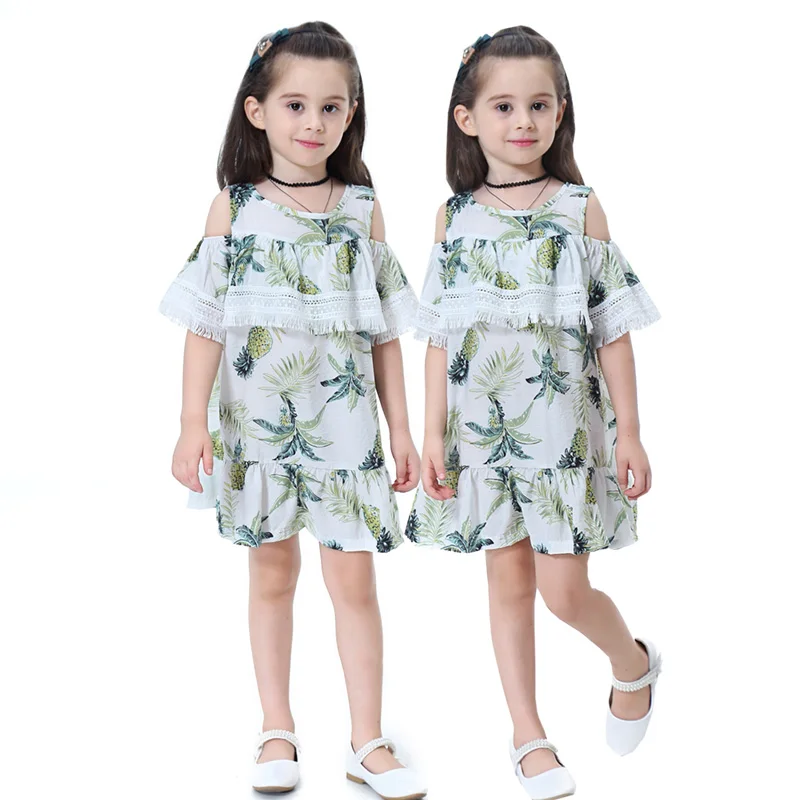 Baby girl dress flower side sleeve Pure cotton Leak shoulder princess dress boutique cartoon Pineapple print 2-7 y Girl clothes
Baby girl dress flower side sleeve Pure cotton Leak shoulder princess dress boutique cartoon Pineapple print 2-7 y Girl clothes