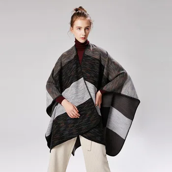 New cashmere poncho women fashion diamond striped thicken warm shawl wrap winter blanket scarf both sides can be used large cape
New cashmere poncho women fashion diamond striped thicken warm shawl wrap winter blanket scarf both sides can be used large cape
