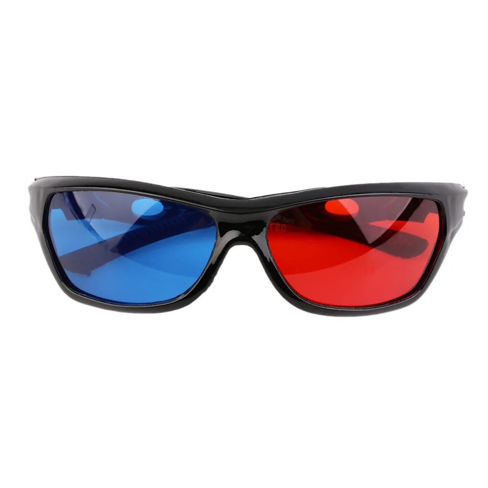 

2016 Black Frame Universal 3D Plastic glasses/Oculos/Red Blue Cyan 3D glass Anaglyph 3D Movie Game DVD vision/cinema Wholesale