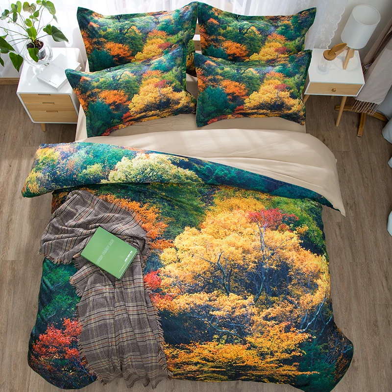 printed korean bedding set colorful forest comforter set single twin queen king size 3/4PC duvet cover kids beautiful home decor
printed korean bedding set colorful forest comforter set single twin queen king size 3/4PC duvet cover kids beautiful home decor