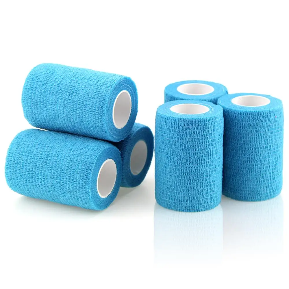 Self Adhesive Bandage breathable Light Blue nonwoven Tape For Sports Sprain Swelling 7.5CM
Self Adhesive Bandage breathable Light Blue nonwoven Tape For Sports Sprain Swelling 7.5CM