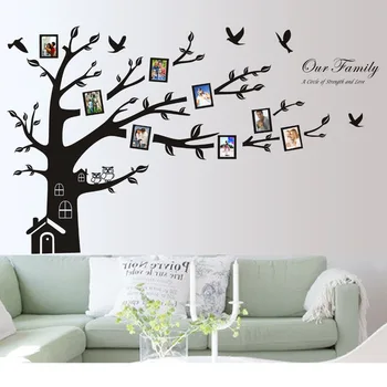 72" x 100" Huge Wall Art Sticker Family Photo Frame Tree Wall Decal Removable Vinyl Decor Couple Owls on the Tree KW-99
72" x 100" Huge Wall Art Sticker Family Photo Frame Tree Wall Decal Removable Vinyl Decor Couple Owls on the Tree KW-99