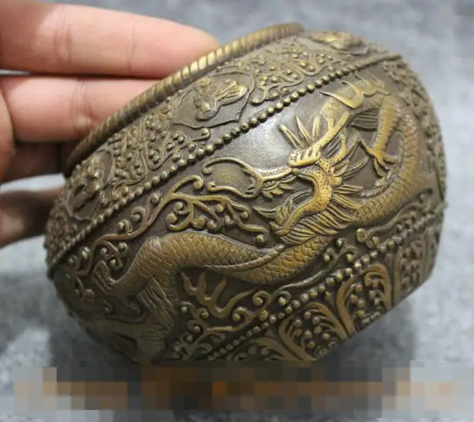 S02230 Old Chinese Bronze Collect Amitabha Buddha Statue Tibet Dragon Jar Bowl Censer
S02230 Old Chinese Bronze Collect Amitabha Buddha Statue Tibet Dragon Jar Bowl Censer