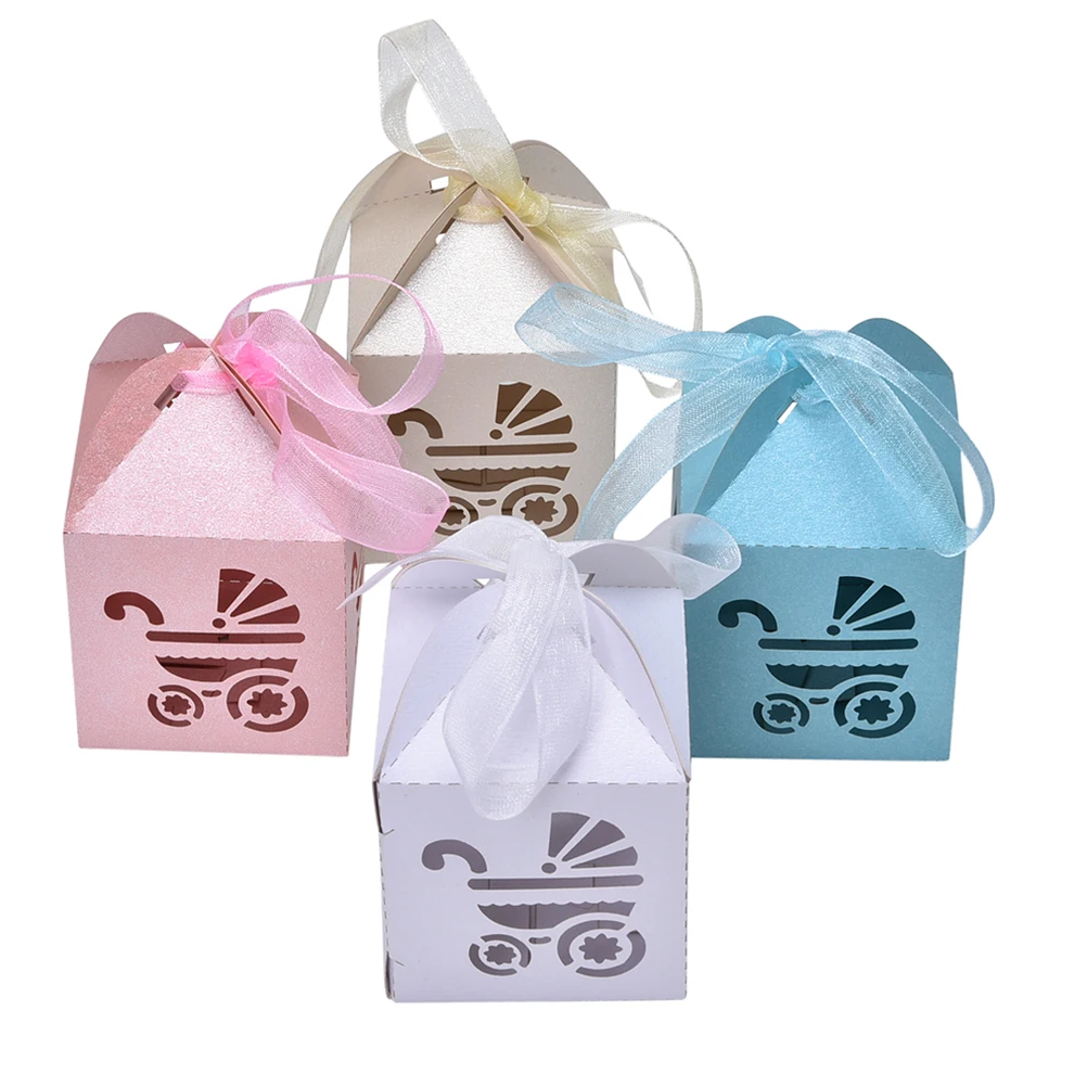 10Pcs Baby Shower Candy Boxes with Ribbon Carriage Shape Shower Favor box For Bomboniere Wedding Party Gift Holder
10Pcs Baby Shower Candy Boxes with Ribbon Carriage Shape Shower Favor box For Bomboniere Wedding Party Gift Holder