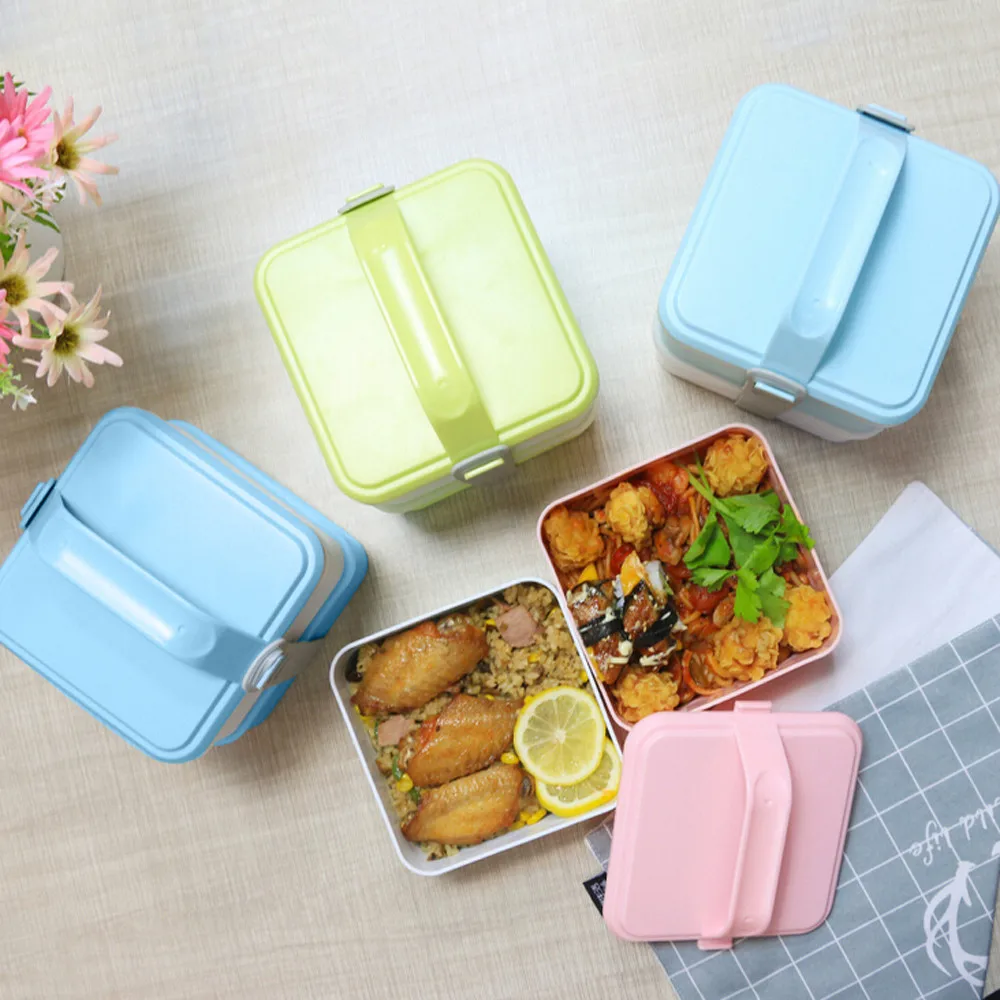 Healthy Material Lunch Box 2 Layer Wheat Straw Bento Boxes Microwave Dinnerware Food Storage Container Lunchbox Hot Sale 2019
Healthy Material Lunch Box 2 Layer Wheat Straw Bento Boxes Microwave Dinnerware Food Storage Container Lunchbox Hot Sale 2019