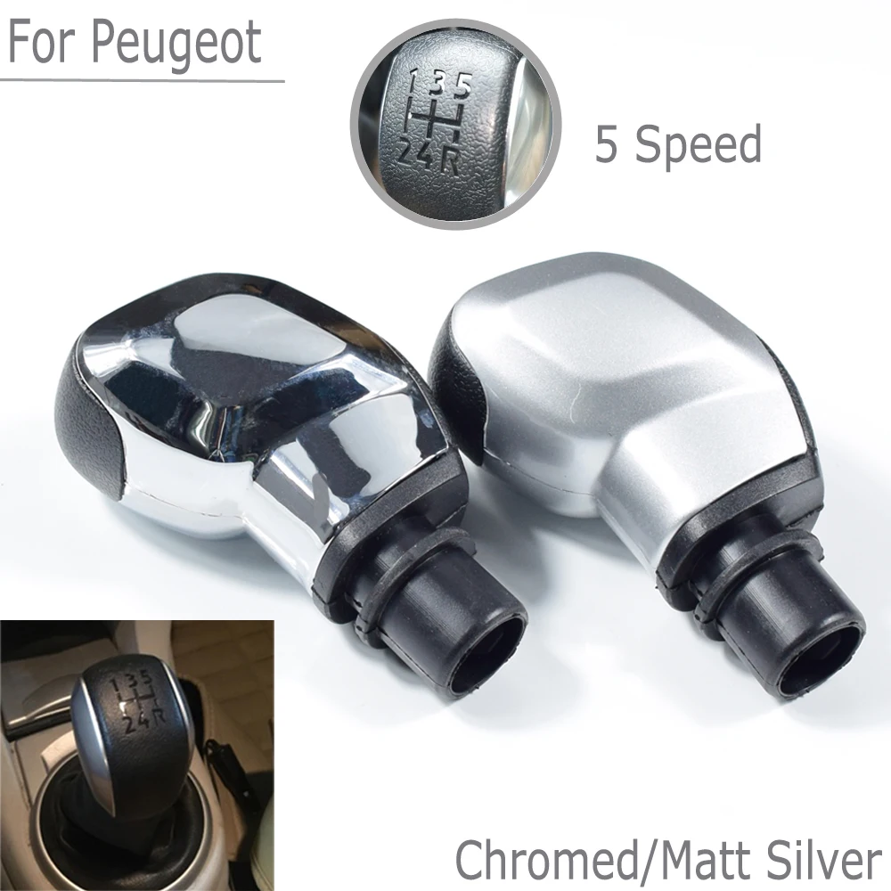 ABS Chrome Car Manual Gear Shift Lever Knob 5 Speed Black Plastic For Peugeot 106 206 306 406 107 207 307 407 301 308 2008 3008
ABS Chrome Car Manual Gear Shift Lever Knob 5 Speed Black Plastic For Peugeot 106 206 306 406 107 207 307 407 301 308 2008 3008