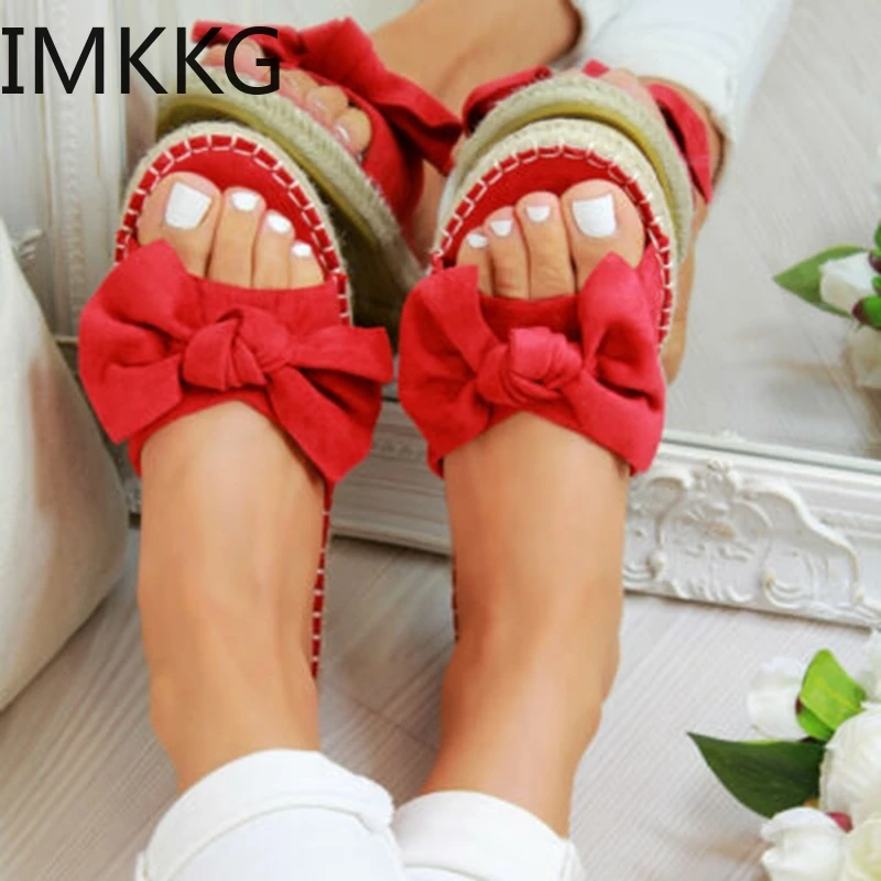 Slippers Women Slides Summer Bow Summer Sandals Slipper Indoor Outdoor Linen Flip-flops Beach Female Floral Shoes Q00202
Slippers Women Slides Summer Bow Summer Sandals Slipper Indoor Outdoor Linen Flip-flops Beach Female Floral Shoes Q00202